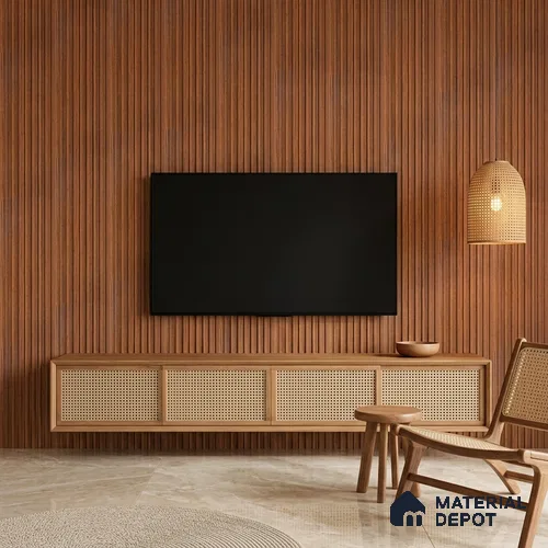 Wooden Look PN 07682 9.1 ft x 4.9 inch Charcoal Panel - 12 mm | Suitable for Living Room, Bedroom & TV Cabinet | Width is Subjected to 5% Variation
