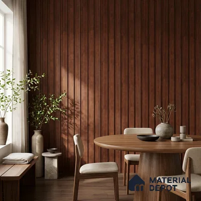 Wooden Look PN 07685 9.1 ft x 4.9 inch Charcoal Panel - 12 mm | Suitable for Living Room, Bedroom & TV Cabinet | Width is Subjected to 5% Variation