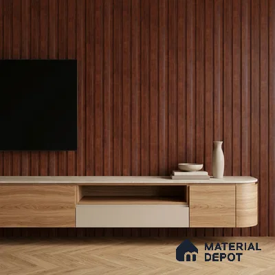 Wooden Look PN 07685 9.1 ft x 4.9 inch Charcoal Panel - 12 mm | Suitable for Living Room, Bedroom & TV Cabinet | Width is Subjected to 5% Variation