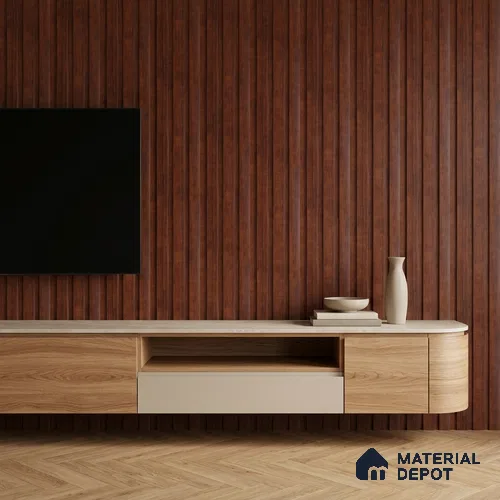 Wooden Look PN 07685 9.1 ft x 4.9 inch Charcoal Panel - 12 mm | Suitable for Living Room, Bedroom & TV Cabinet | Width is Subjected to 5% Variation