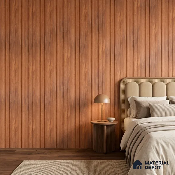 Wooden Look PN 07688 9.1 ft x 4.9 inch Charcoal Panel - 12 mm | Suitable for Living Room, Bedroom & TV Cabinet | Width is Subjected to 5% Variation
