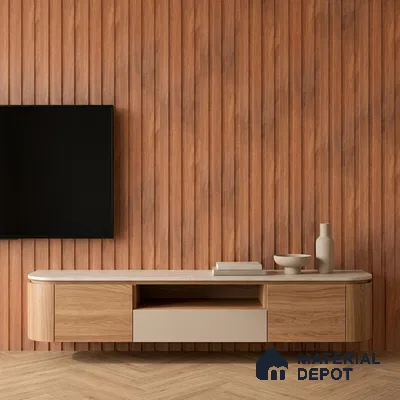 Wooden Look PN 07688 9.1 ft x 4.9 inch Charcoal Panel - 12 mm | Suitable for Living Room, Bedroom & TV Cabinet | Width is Subjected to 5% Variation