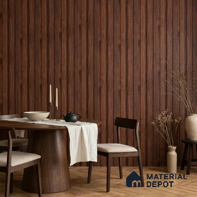 Wooden Look PN 07689 9.1 ft x 4.9 inch Charcoal Panel - 12 mm | Suitable for Living Room, Bedroom & TV Cabinet | Width is Subjected to 5% Variation