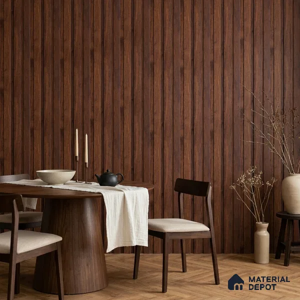 Wooden Look PN 07689 9.1 ft x 4.9 inch Charcoal Panel - 12 mm | Suitable for Living Room, Bedroom & TV Cabinet | Width is Subjected to 5% Variation