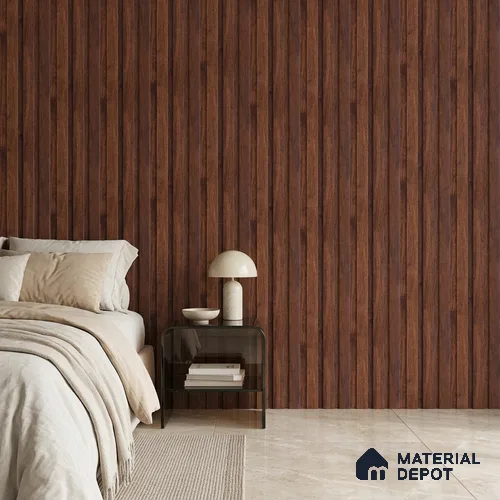 Wooden Look PN 07689 9.1 ft x 4.9 inch Charcoal Panel - 12 mm | Suitable for Living Room, Bedroom & TV Cabinet | Width is Subjected to 5% Variation