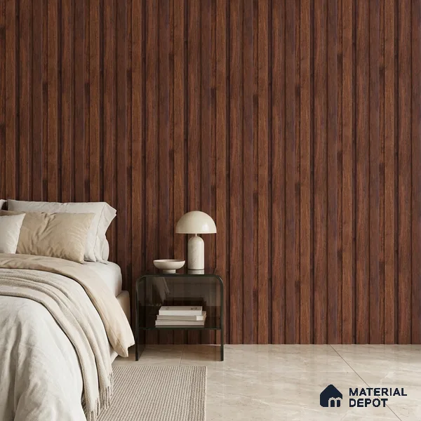Wooden Look PN 07689 9.1 ft x 4.9 inch Charcoal Panel - 12 mm | Suitable for Living Room, Bedroom & TV Cabinet | Width is Subjected to 5% Variation