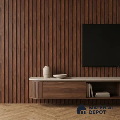 Wooden Look PN 07689 9.1 ft x 4.9 inch Charcoal Panel - 12 mm | Suitable for Living Room, Bedroom & TV Cabinet | Width is Subjected to 5% Variation