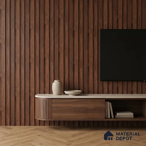 Wooden Look PN 07689 9.1 ft x 4.9 inch Charcoal Panel - 12 mm | Suitable for Living Room, Bedroom & TV Cabinet | Width is Subjected to 5% Variation