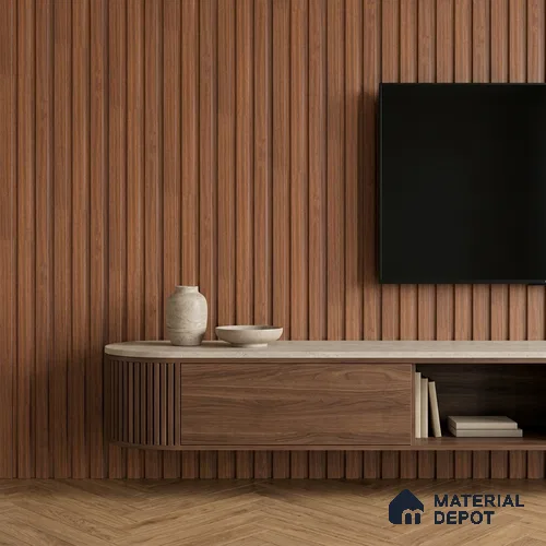 Wooden Look PN 07690 9.1 ft x 4.9 inch Charcoal Panel - 12 mm | Suitable for Living Room, Bedroom & TV Cabinet | Width is Subjected to 5% Variation