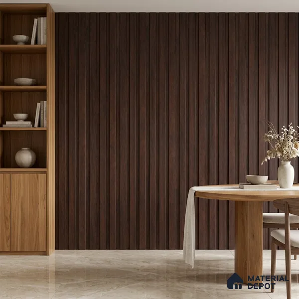 Wooden Look PN 07692 9.1 ft x 4.9 inch Charcoal Panel - 12 mm | Suitable for Living Room, Bedroom & TV Cabinet | Width is Subjected to 5% Variation