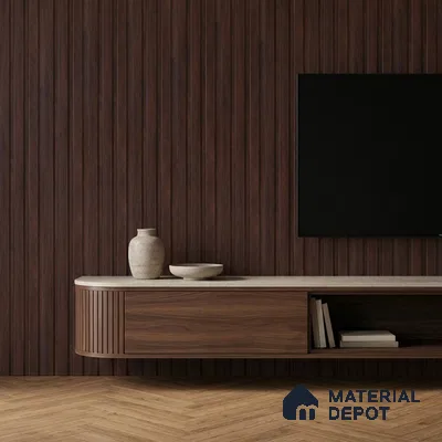 Wooden Look PN 07692 9.1 ft x 4.9 inch Charcoal Panel - 12 mm | Suitable for Living Room, Bedroom & TV Cabinet | Width is Subjected to 5% Variation
