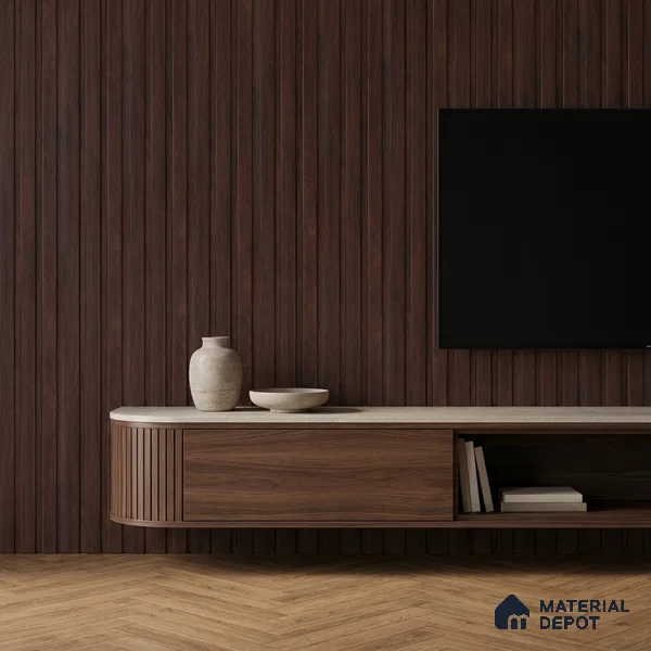 Wooden Look PN 07692 9.1 ft x 4.9 inch Charcoal Panel - 12 mm | Suitable for Living Room, Bedroom & TV Cabinet | Width is Subjected to 5% Variation