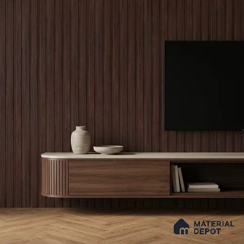 Wooden Look PN 07692 9.1 ft x 4.9 inch Charcoal Panel - 12 mm | Suitable for Living Room, Bedroom & TV Cabinet | Width is Subjected to 5% Variation