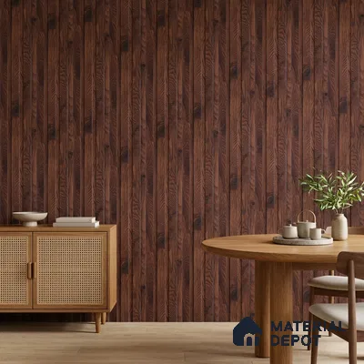 Wooden Look PN 07693 9.1 ft x 4.9 inch Charcoal Panel - 12 mm | Suitable for Living Room, Bedroom & TV Cabinet | Width is Subjected to 5% Variation
