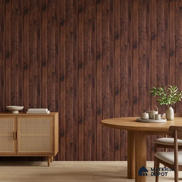 Wooden Look PN 07693 9.1 ft x 4.9 inch Charcoal Panel - 12 mm | Suitable for Living Room, Bedroom & TV Cabinet | Width is Subjected to 5% Variation
