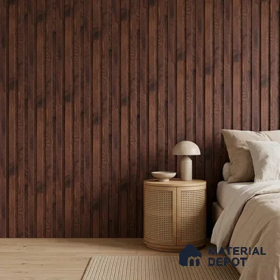 Wooden Look PN 07693 9.1 ft x 4.9 inch Charcoal Panel - 12 mm | Suitable for Living Room, Bedroom & TV Cabinet | Width is Subjected to 5% Variation