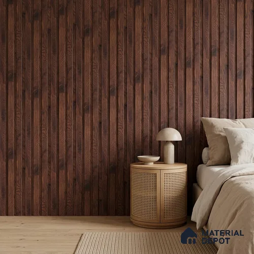 Wooden Look PN 07693 9.1 ft x 4.9 inch Charcoal Panel - 12 mm | Suitable for Living Room, Bedroom & TV Cabinet | Width is Subjected to 5% Variation