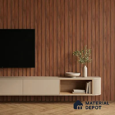 Wooden Look PN 07694 9.1 ft x 4.9 inch Charcoal Panel - 12 mm | Suitable for Living Room, Bedroom & TV Cabinet | Width is Subjected to 5% Variation