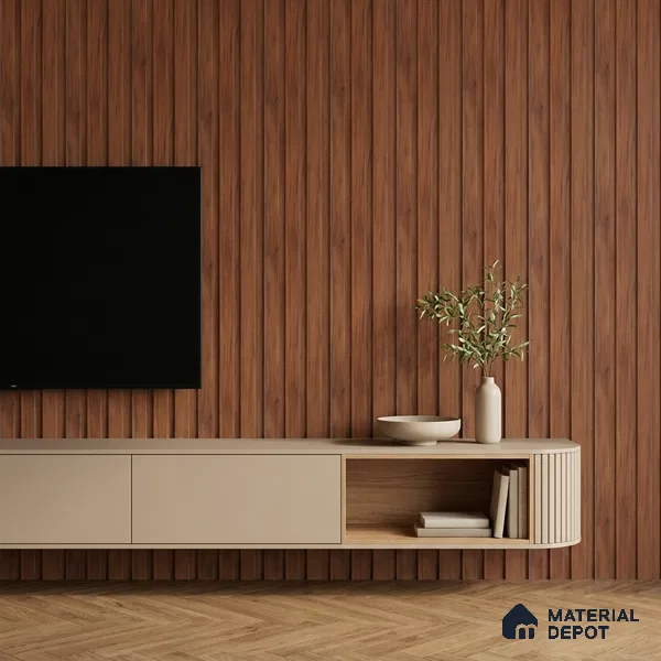 Wooden Look PN 07694 9.1 ft x 4.9 inch Charcoal Panel - 12 mm | Suitable for Living Room, Bedroom & TV Cabinet | Width is Subjected to 5% Variation