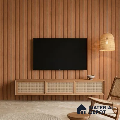Wooden Look PN 07696 9.1 ft x 4.9 inch Charcoal Panel - 12 mm | Suitable for Living Room, Bedroom & TV Cabinet | Width is Subjected to 5% Variation
