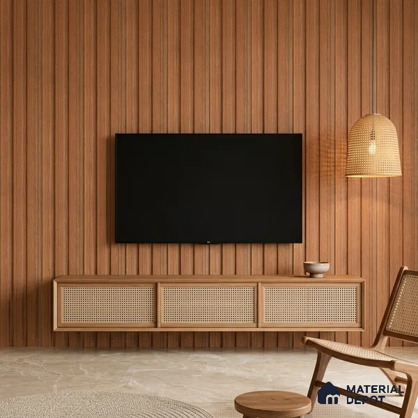 Wooden Look PN 07696 9.1 ft x 4.9 inch Charcoal Panel - 12 mm | Suitable for Living Room, Bedroom & TV Cabinet | Width is Subjected to 5% Variation