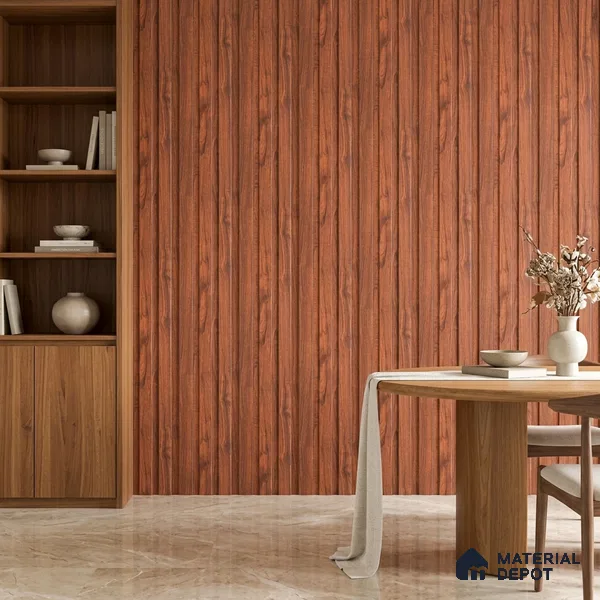 Wooden Look PN 07697 9.1 ft x 4.9 inch Charcoal Panel - 12 mm | Suitable for Living Room, Bedroom & TV Cabinet | Width is Subjected to 5% Variation