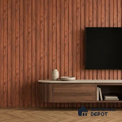 Wooden Look PN 07697 9.1 ft x 4.9 inch Charcoal Panel - 12 mm | Suitable for Living Room, Bedroom & TV Cabinet | Width is Subjected to 5% Variation