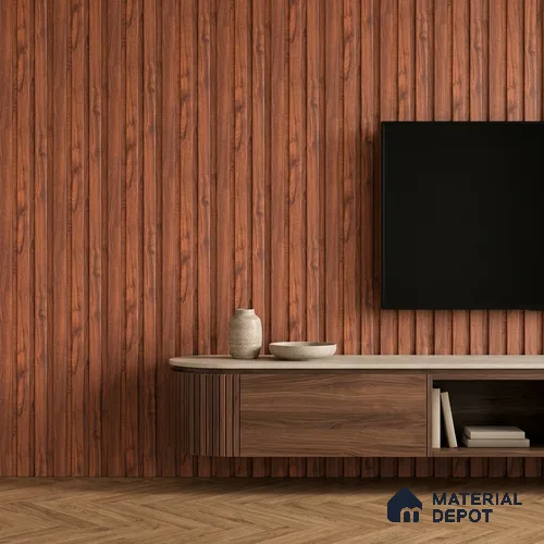 Wooden Look PN 07697 9.1 ft x 4.9 inch Charcoal Panel - 12 mm | Suitable for Living Room, Bedroom & TV Cabinet | Width is Subjected to 5% Variation