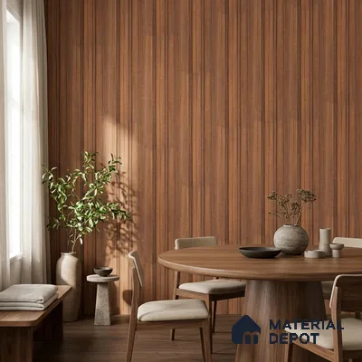 Wooden Look PN 07698 9.1 ft x 4.9 inch Charcoal Panel - 12 mm | Suitable for Living Room, Bedroom & TV Cabinet | Width is Subjected to 5% Variation