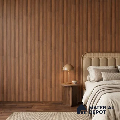 Wooden Look PN 07698 9.1 ft x 4.9 inch Charcoal Panel - 12 mm | Suitable for Living Room, Bedroom & TV Cabinet | Width is Subjected to 5% Variation