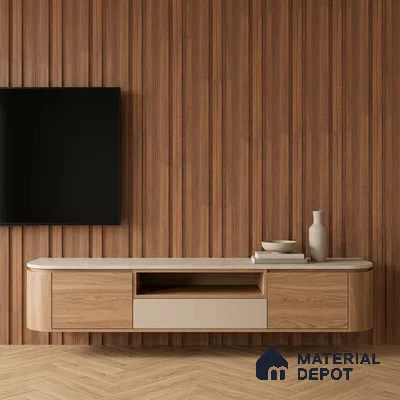 Wooden Look PN 07698 9.1 ft x 4.9 inch Charcoal Panel - 12 mm | Suitable for Living Room, Bedroom & TV Cabinet | Width is Subjected to 5% Variation