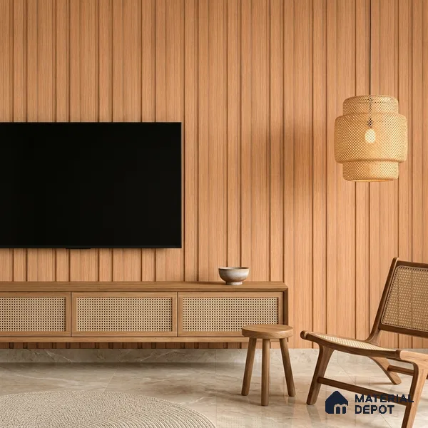 Wooden Look PN 07699 9.1 ft x 4.9 inch Charcoal Panel - 12 mm | Suitable for Living Room, Bedroom & TV Cabinet | Width is Subjected to 5% Variation