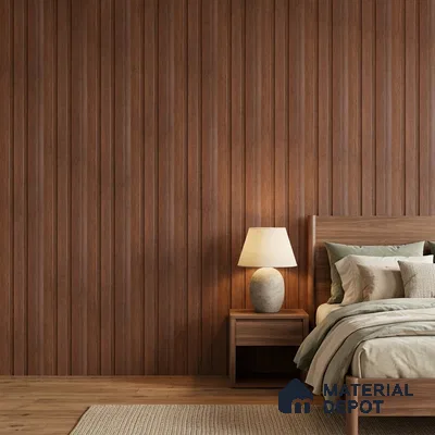 Wooden Look PN 07700 9.1 ft x 4.9 inch Charcoal Panel - 12 mm | Suitable for Living Room, Bedroom & TV Cabinet | Width is Subjected to 5% Variation