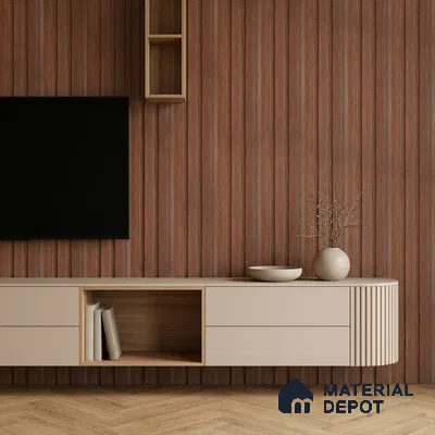 Wooden Look PN 07700 9.1 ft x 4.9 inch Charcoal Panel - 12 mm | Suitable for Living Room, Bedroom & TV Cabinet | Width is Subjected to 5% Variation