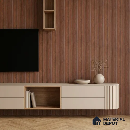 Wooden Look PN 07700 9.1 ft x 4.9 inch Charcoal Panel - 12 mm | Suitable for Living Room, Bedroom & TV Cabinet | Width is Subjected to 5% Variation