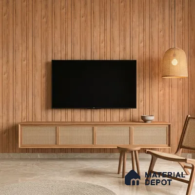 Wooden Look PN 07701 9.1 ft x 4.9 inch Charcoal Panel - 12 mm | Suitable for Living Room, Bedroom & TV Cabinet | Width is Subjected to 5% Variation