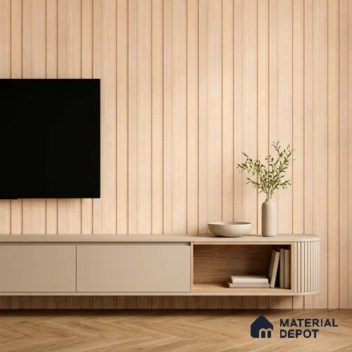 Wooden Look PN 07702 9.1 ft x 4.9 inch Charcoal Panel - 12 mm | Suitable for Living Room, Bedroom & TV Cabinet | Width is Subjected to 5% Variation