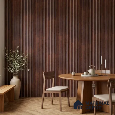 Wooden Look PN 07707 9.1 ft x 4.9 inch Charcoal Panel - 12 mm | Suitable for Living Room, Bedroom & TV Cabinet | Width is Subjected to 5% Variation