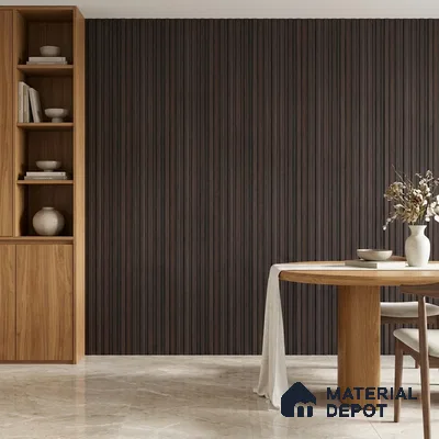 Wooden Look PN 07708 9.1 ft x 4.9 inch Charcoal Panel - 12 mm | Suitable for Living Room, Bedroom & TV Cabinet | Width is Subjected to 5% Variation