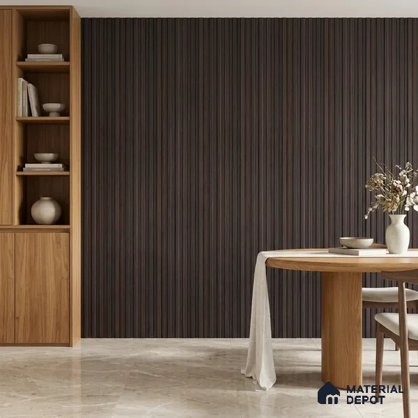 Wooden Look PN 07708 9.1 ft x 4.9 inch Charcoal Panel - 12 mm | Suitable for Living Room, Bedroom & TV Cabinet | Width is Subjected to 5% Variation