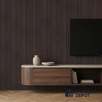 Wooden Look PN 07708 9.1 ft x 4.9 inch Charcoal Panel - 12 mm | Suitable for Living Room, Bedroom & TV Cabinet | Width is Subjected to 5% Variation