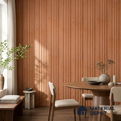 Wooden Look PN 07709 9.1 ft x 4.9 inch Charcoal Panel - 12 mm | Suitable for Living Room, Bedroom & TV Cabinet | Width is Subjected to 5% Variation