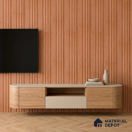 Wooden Look PN 07709 9.1 ft x 4.9 inch Charcoal Panel - 12 mm | Suitable for Living Room, Bedroom & TV Cabinet | Width is Subjected to 5% Variation