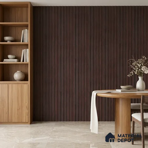 Wooden Look PN 07710 9.1 ft x 4.9 inch Charcoal Panel - 12 mm | Suitable for Living Room, Bedroom & TV Cabinet | Width is Subjected to 5% Variation