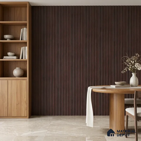 Wooden Look PN 07710 9.1 ft x 4.9 inch Charcoal Panel - 12 mm | Suitable for Living Room, Bedroom & TV Cabinet | Width is Subjected to 5% Variation
