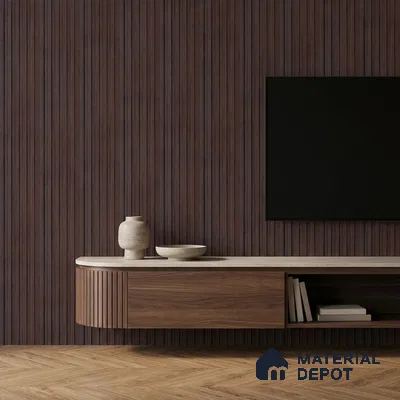 Wooden Look PN 07710 9.1 ft x 4.9 inch Charcoal Panel - 12 mm | Suitable for Living Room, Bedroom & TV Cabinet | Width is Subjected to 5% Variation