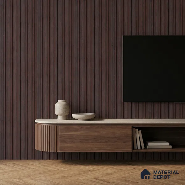Wooden Look PN 07710 9.1 ft x 4.9 inch Charcoal Panel - 12 mm | Suitable for Living Room, Bedroom & TV Cabinet | Width is Subjected to 5% Variation
