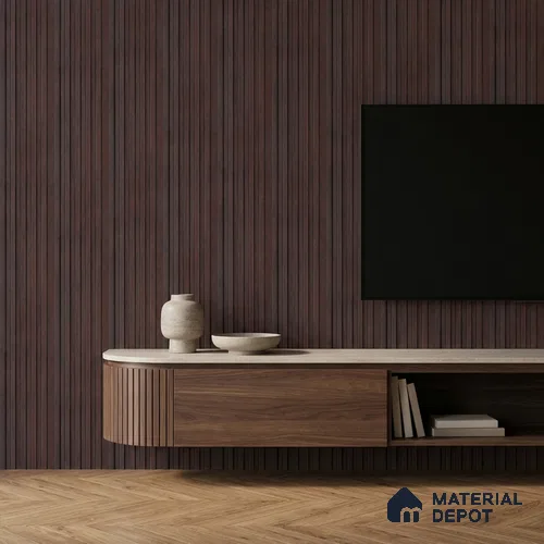 Wooden Look PN 07710 9.1 ft x 4.9 inch Charcoal Panel - 12 mm | Suitable for Living Room, Bedroom & TV Cabinet | Width is Subjected to 5% Variation