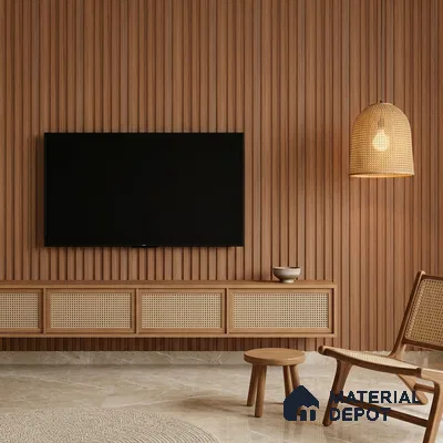 Wooden Look PN 07712 9.1 ft x 4.9 inch Charcoal Panel - 12 mm | Suitable for Living Room, Bedroom & TV Cabinet | Width is Subjected to 5% Variation