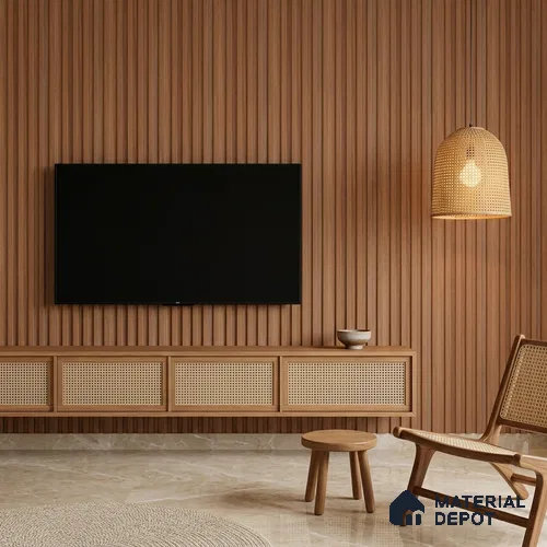 Wooden Look PN 07712 9.1 ft x 4.9 inch Charcoal Panel - 12 mm | Suitable for Living Room, Bedroom & TV Cabinet | Width is Subjected to 5% Variation